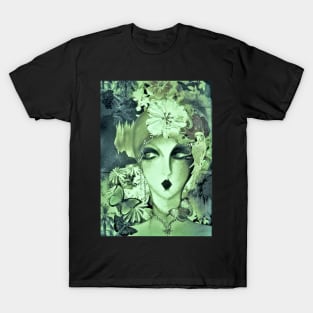 green face deco art collage poster 70s T-Shirt